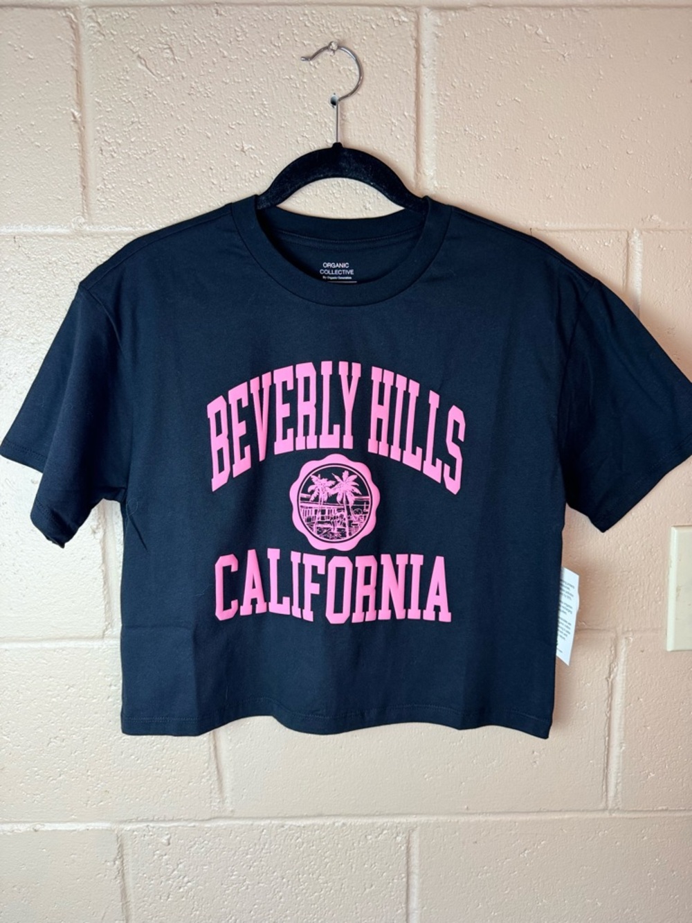 NWT Organic Collective Organic Cotton Beverly Hills Cropped T